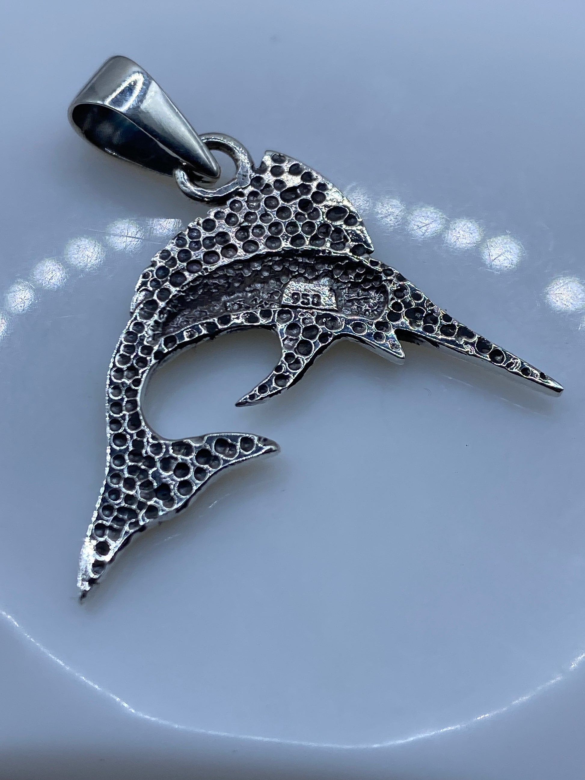 Dije Plata Marlin Opalo de Fuego — Taxco .950 — foto 5