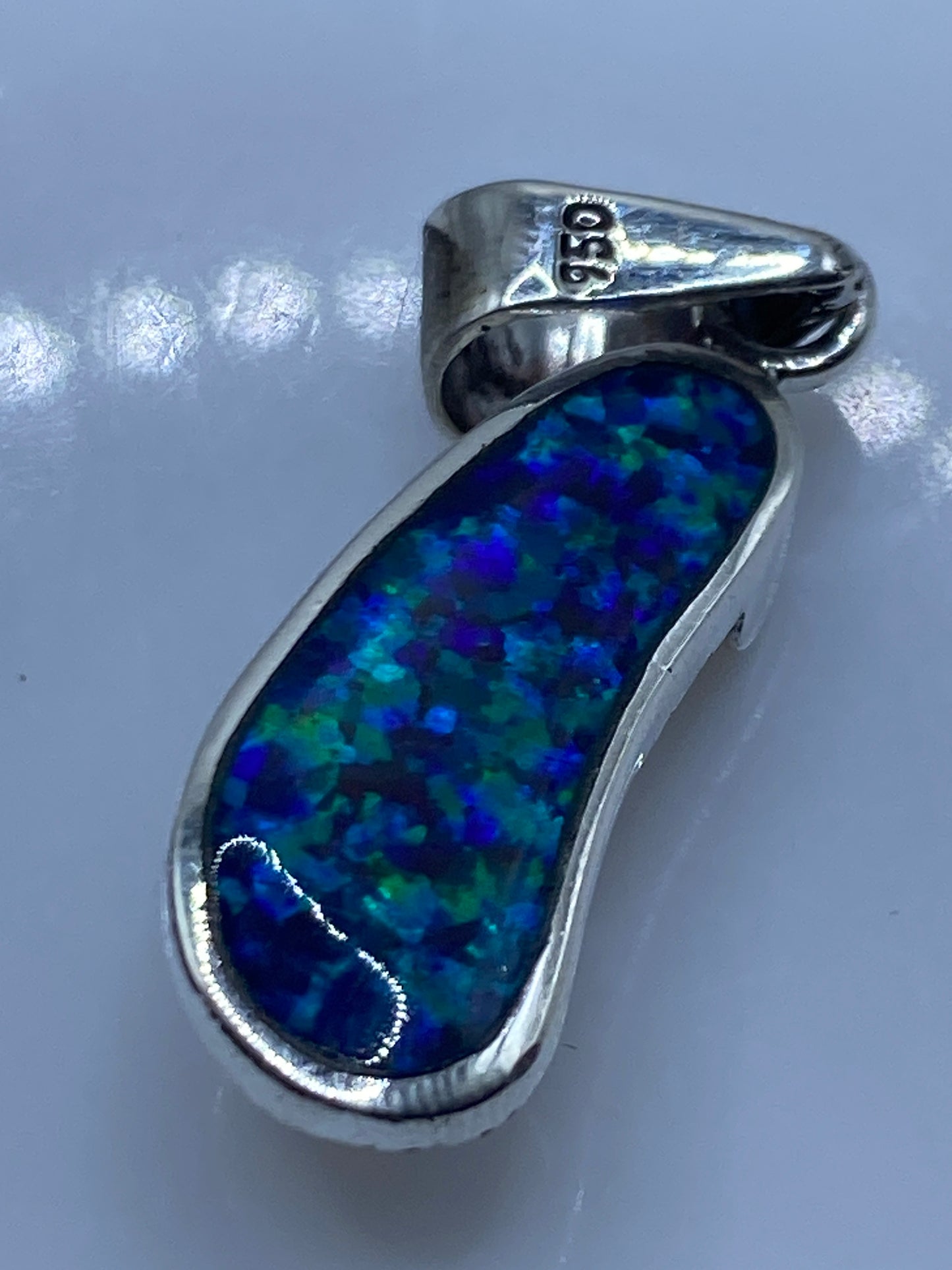 Dije de Plata Ópalo de Fuego Azul — Taxco .950 — foto 5