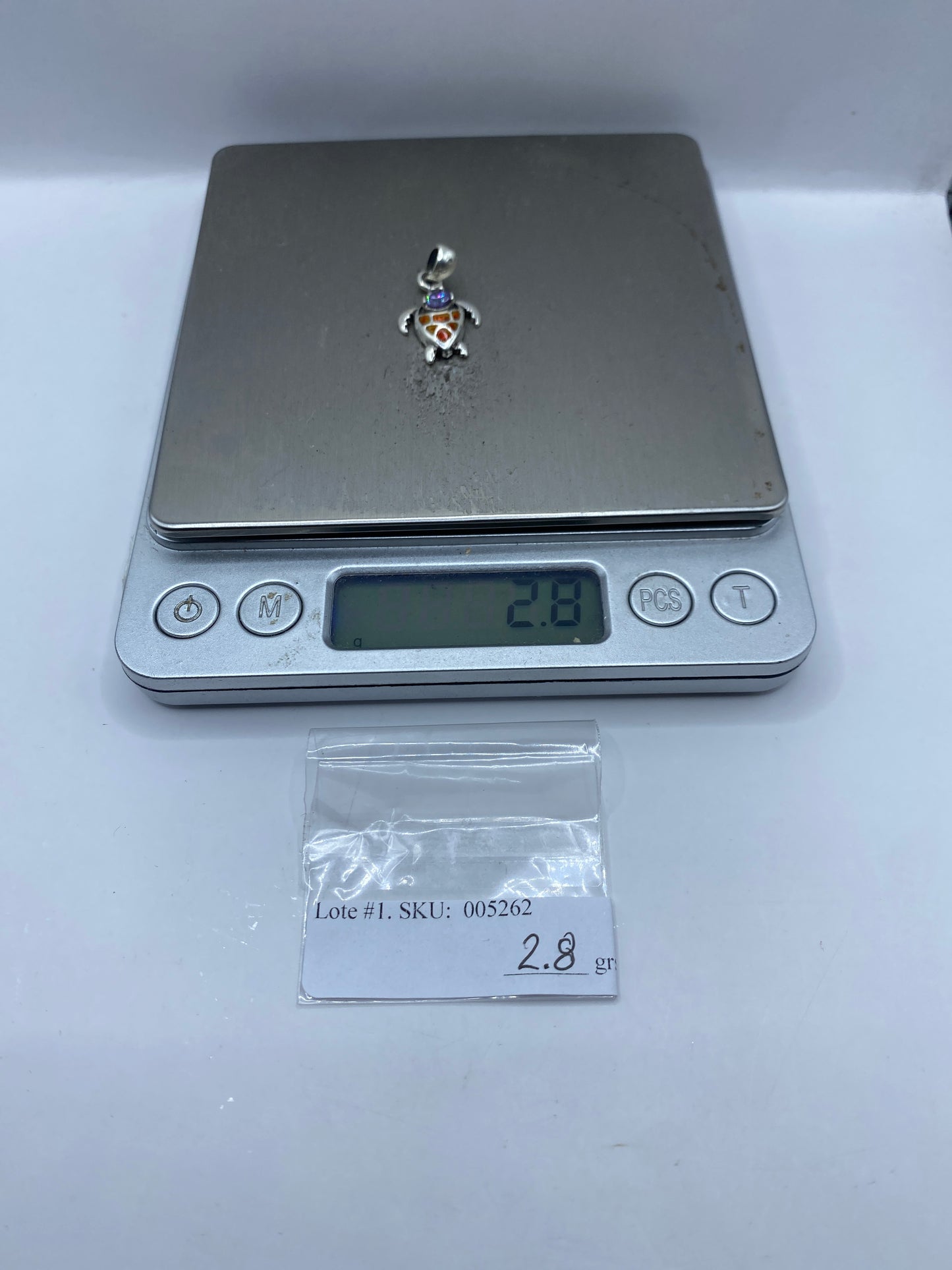 Dije Tortuga Plata .925 con Ópalo de Fuego — Taxco — foto 5