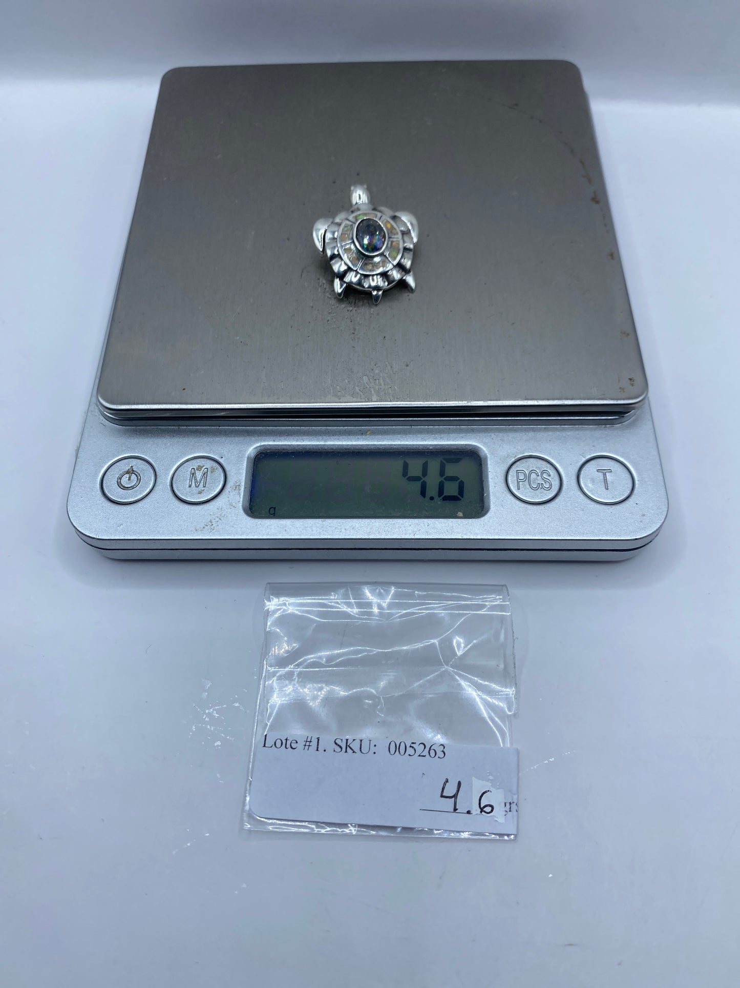 Dije Tortuga Plata .950 con Opalo de Fuego — foto 6