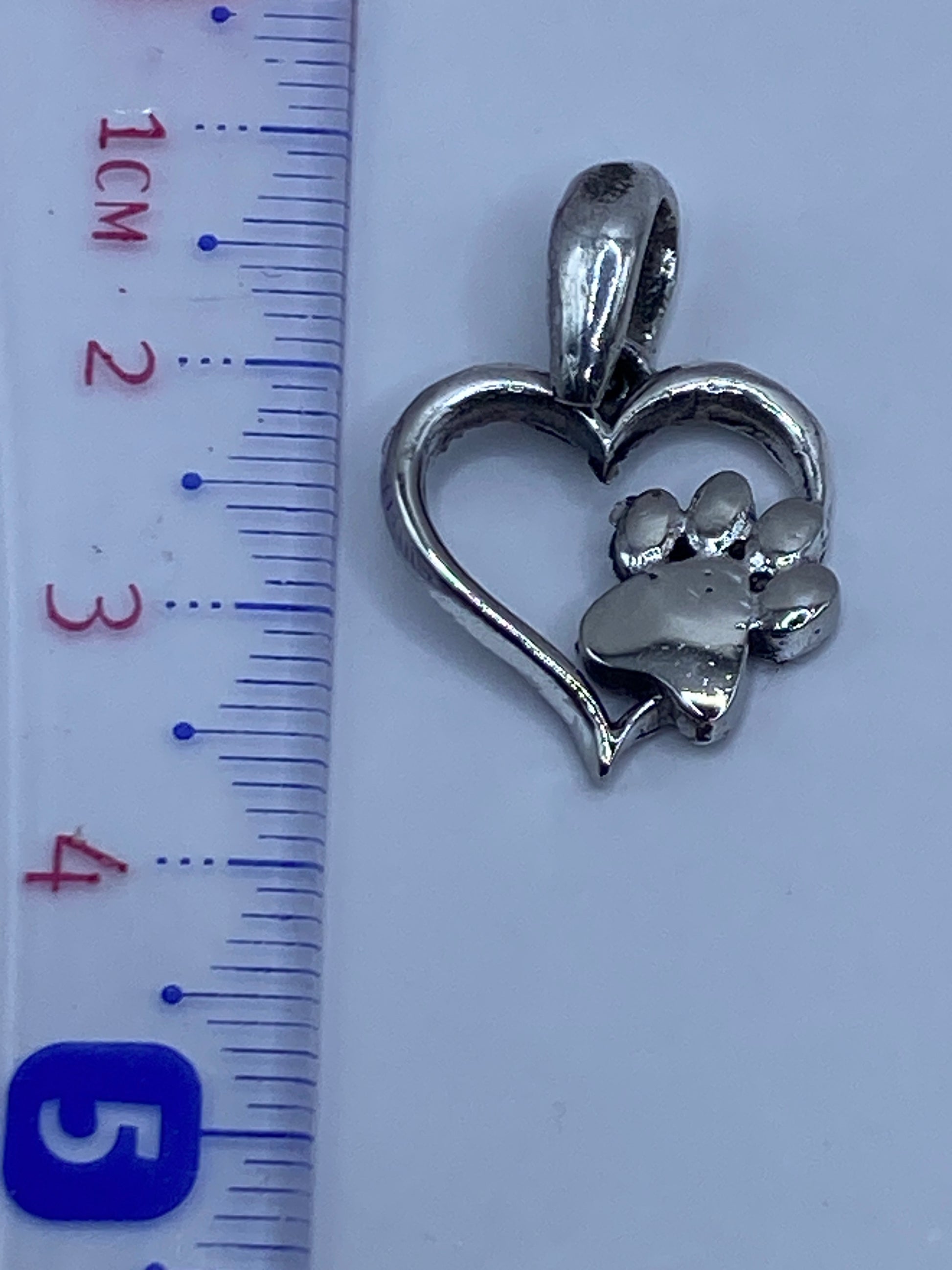 Dije de 3.3 cm junto a regla en centímetros para escala