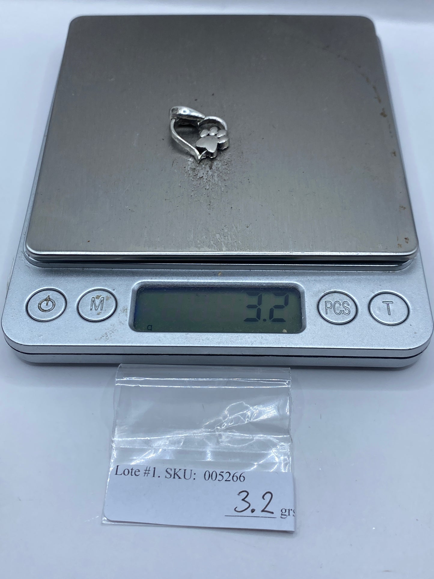 Dije de Plata Calado Corazón con Pata — Taxco .925 — foto 5