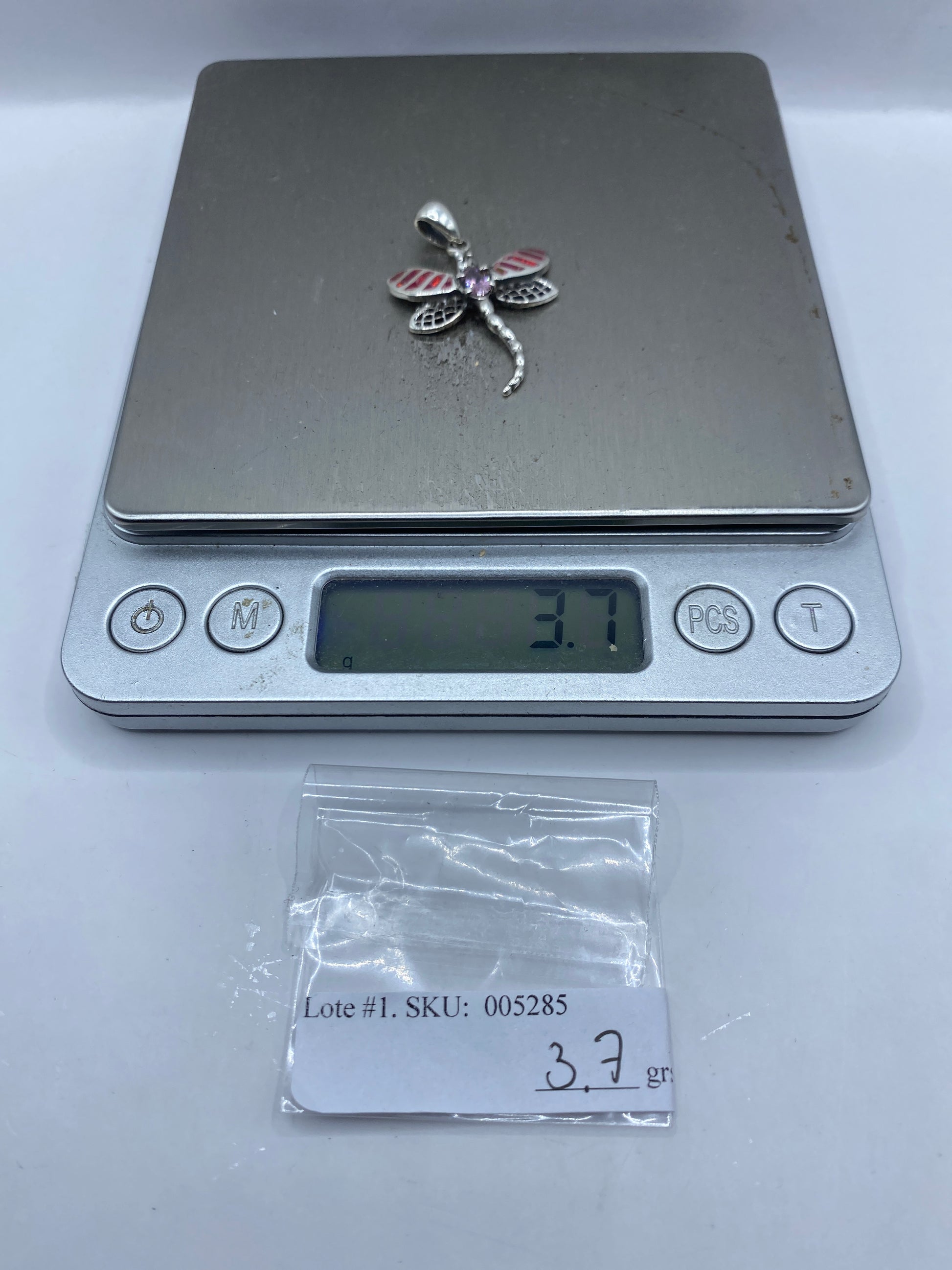 Dije Libélula Plata con Ópalo de Fuego Rosa — Taxco .950 — foto 6