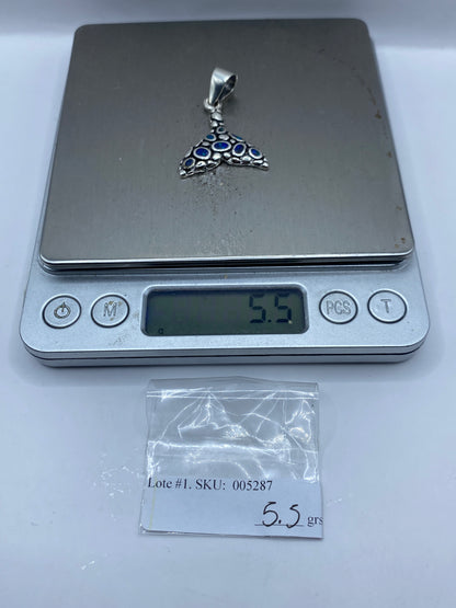 Dije Plata Opalo de Fuego Cola de Ballena — .950 Taxco — foto 6