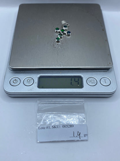 Dije Cruz de Plata .950 con Ópalo de Fuego Verde — foto 6