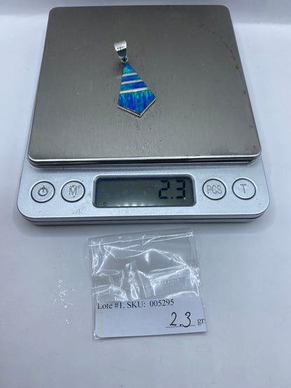 Dije de Plata Ópalo de Fuego Geométrico — Taxco .925 — foto 6