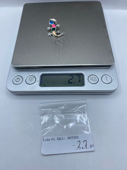 Dije Lagartija Plata .950 con Ópalo de Fuego — Taxco — foto 6