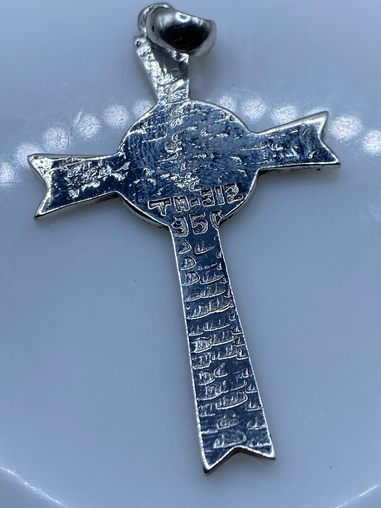 Dije Cruz de Plata con Ópalo de Fuego — Taxco .950 — foto 5