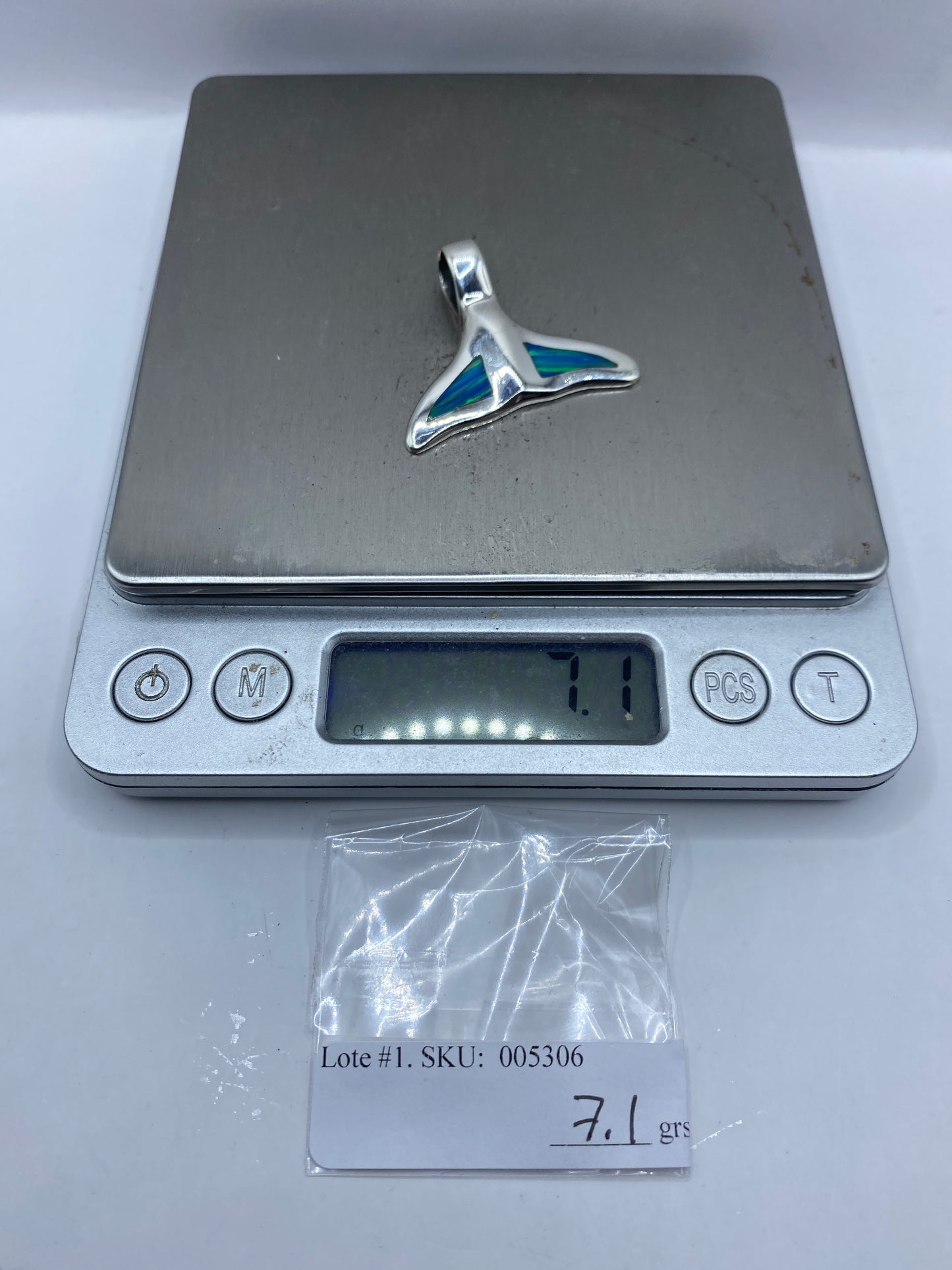 Dije Plata .925 Opalo de Fuego Azul Taxco — foto 6