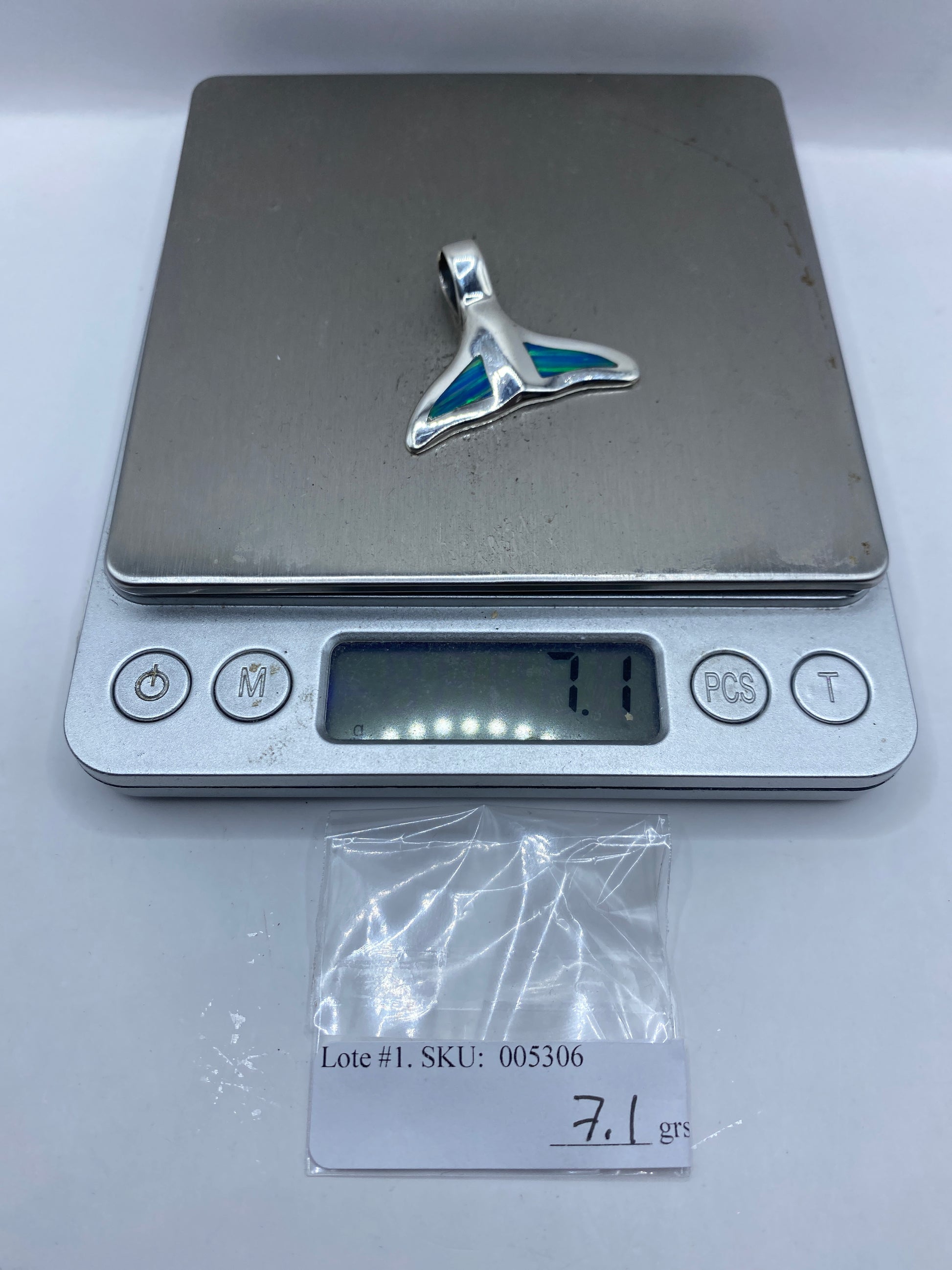 Dije Plata .925 Opalo de Fuego Azul Taxco — foto 6