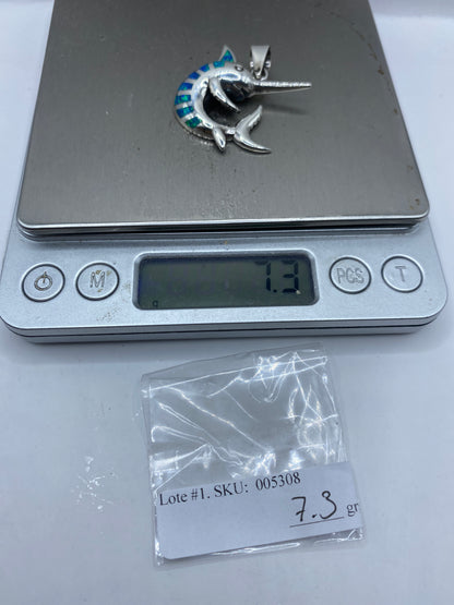Dije Marlin Plata .950 con Ópalo de Fuego — Taxco — foto 6