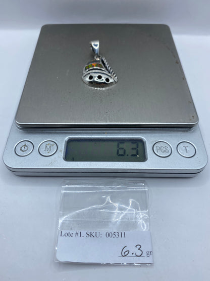 Dije de Plata Ópalo de Fuego — Marinero Taxco .950 — foto 6