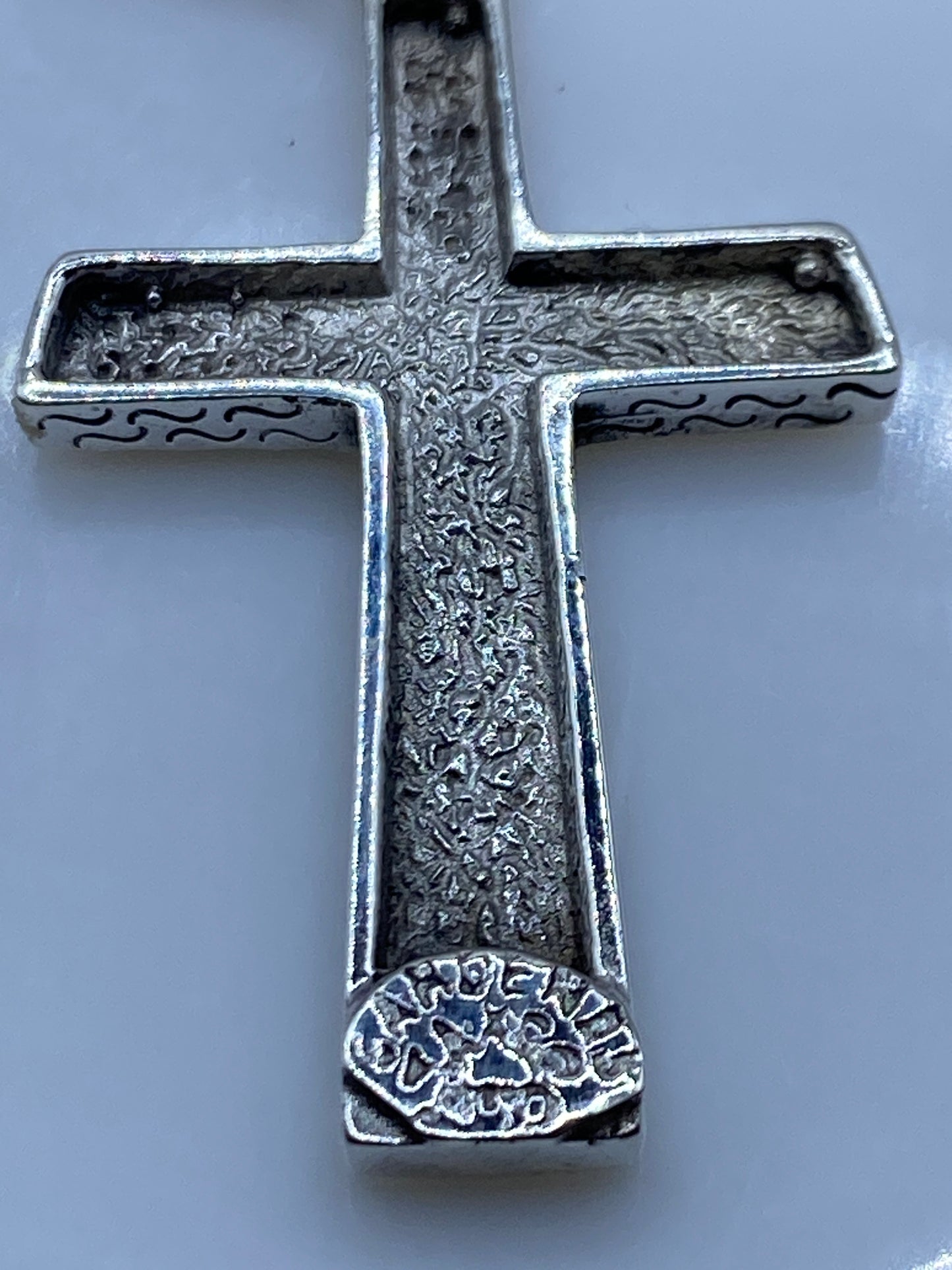 Dije Cruz de Plata .950 con Ópalo de Fuego Verde — foto 5