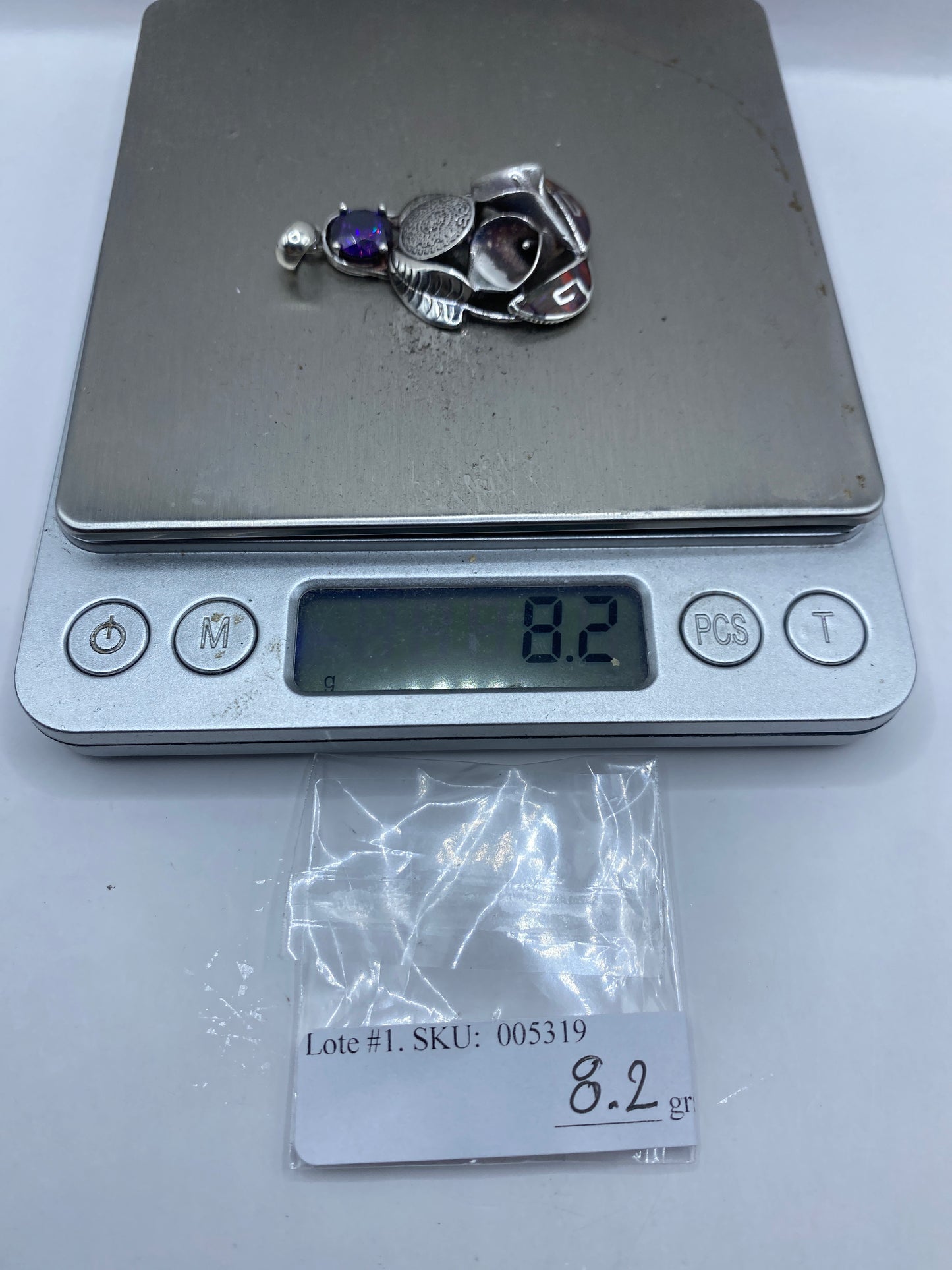 Dije Ópalo de Fuego Plata .950 — Taxco Artesanal — foto 6