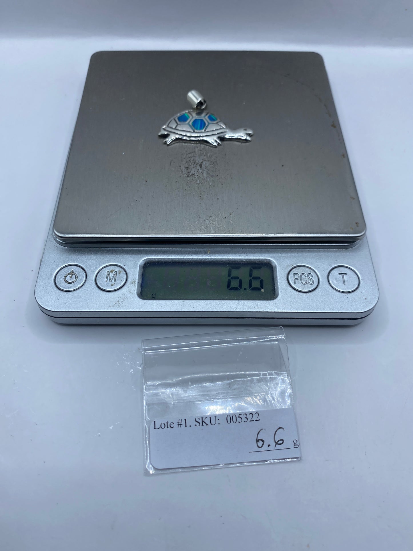 Dije Tortuga Plata .925 con Opalo de Fuego — foto 6