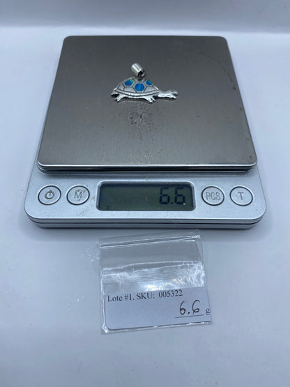 Dije Tortuga Plata .925 con Opalo de Fuego — foto 6
