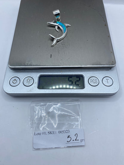 Dije Delfín Plata Opalo de Fuego — Taxco .950 — foto 6