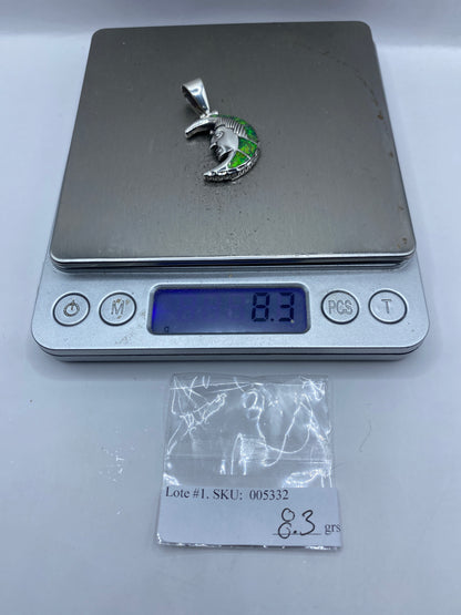 Dije Luna Plata .950 con Ópalo de Fuego — Taxco — foto 6