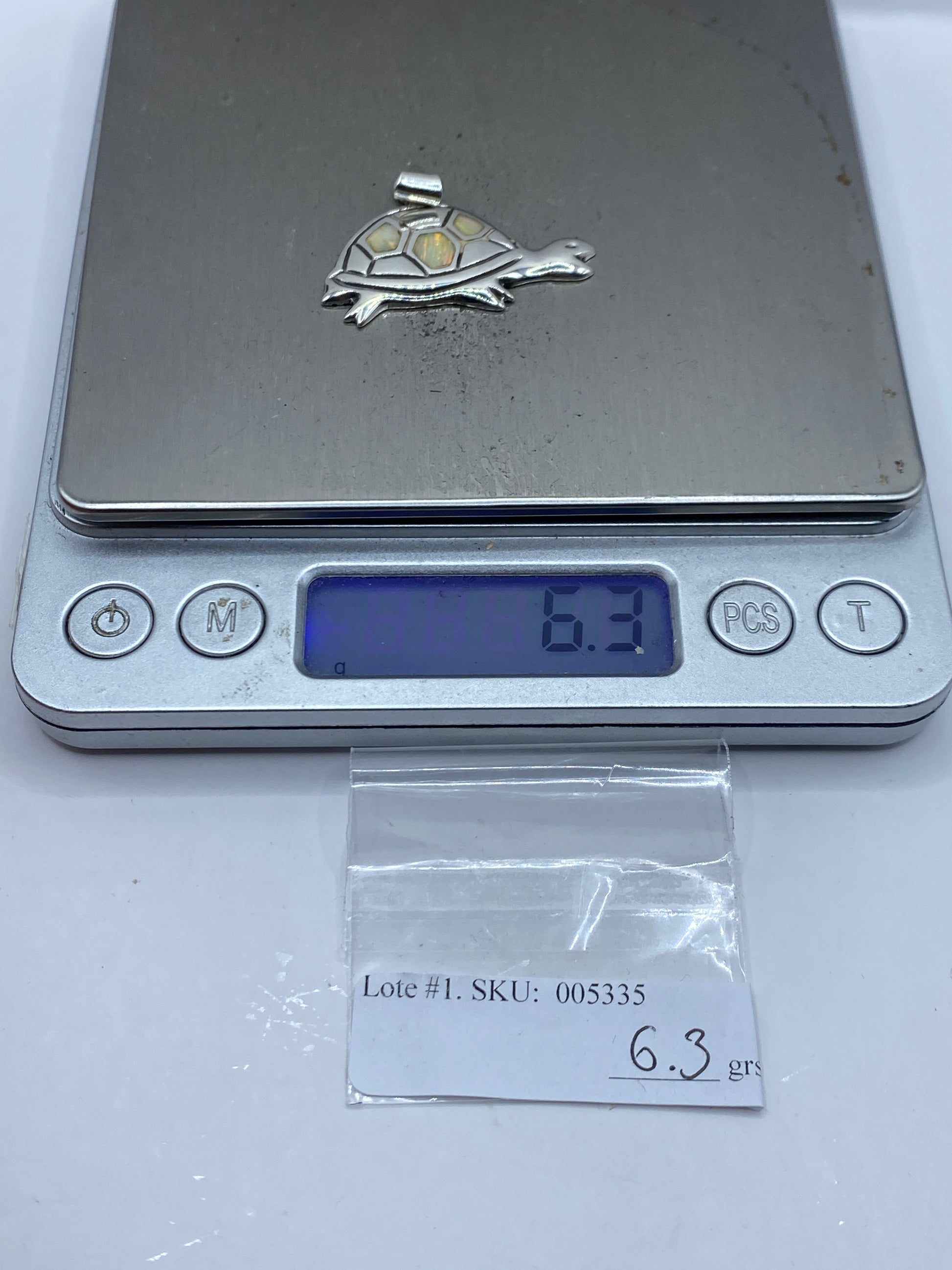 Dije Tortuga de Plata con Ópalo de Fuego — Taxco .925 — foto 5
