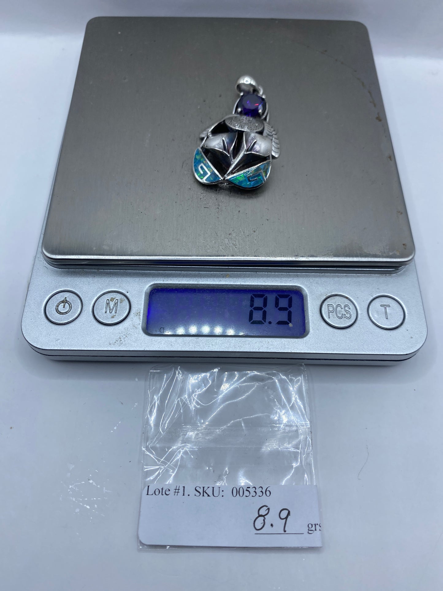 Dije Escarabajo Plata .950 con Ópalo de Fuego — Taxco — foto 6