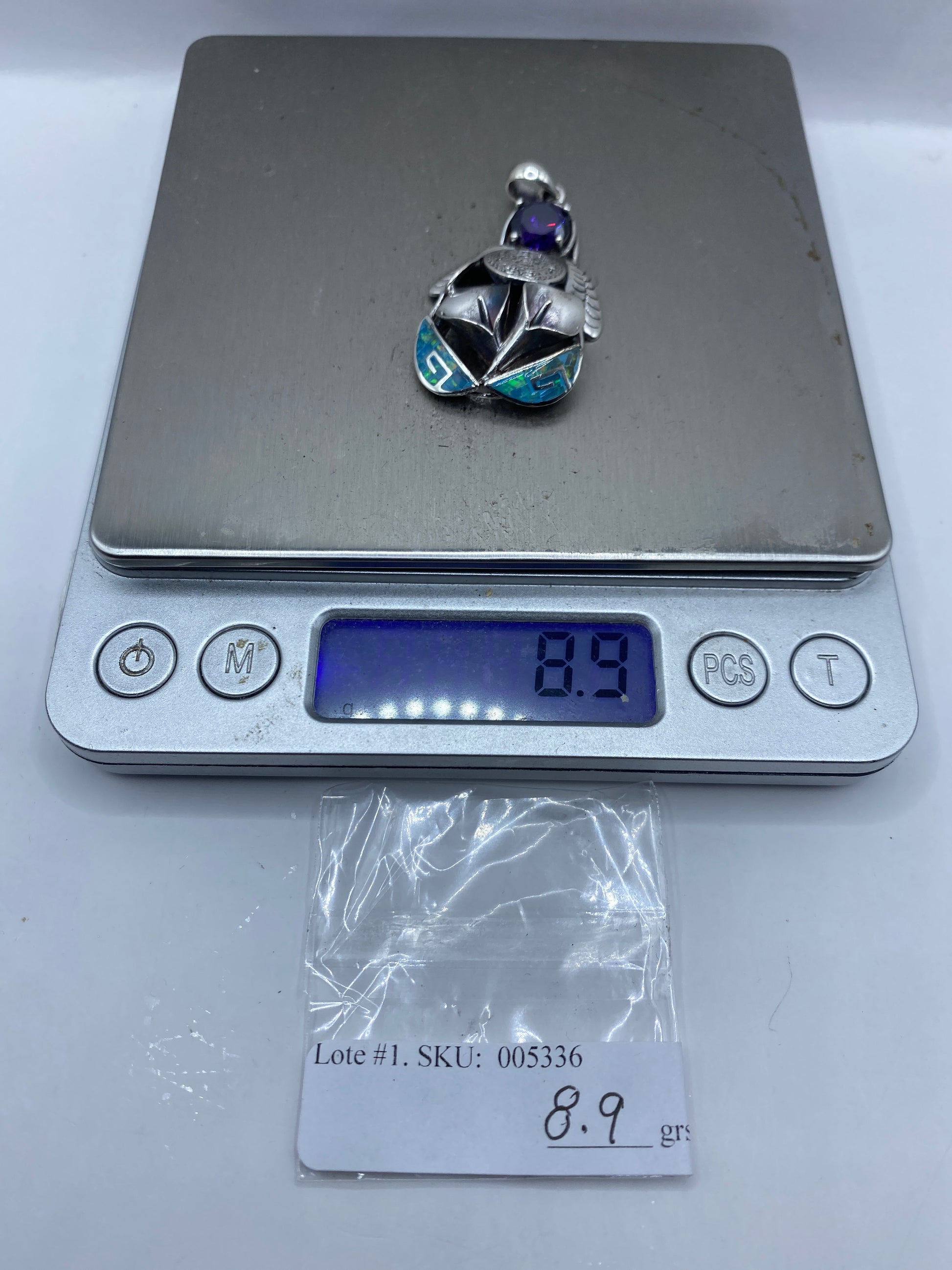 Dije Escarabajo Plata .950 con Ópalo de Fuego — Taxco — foto 6