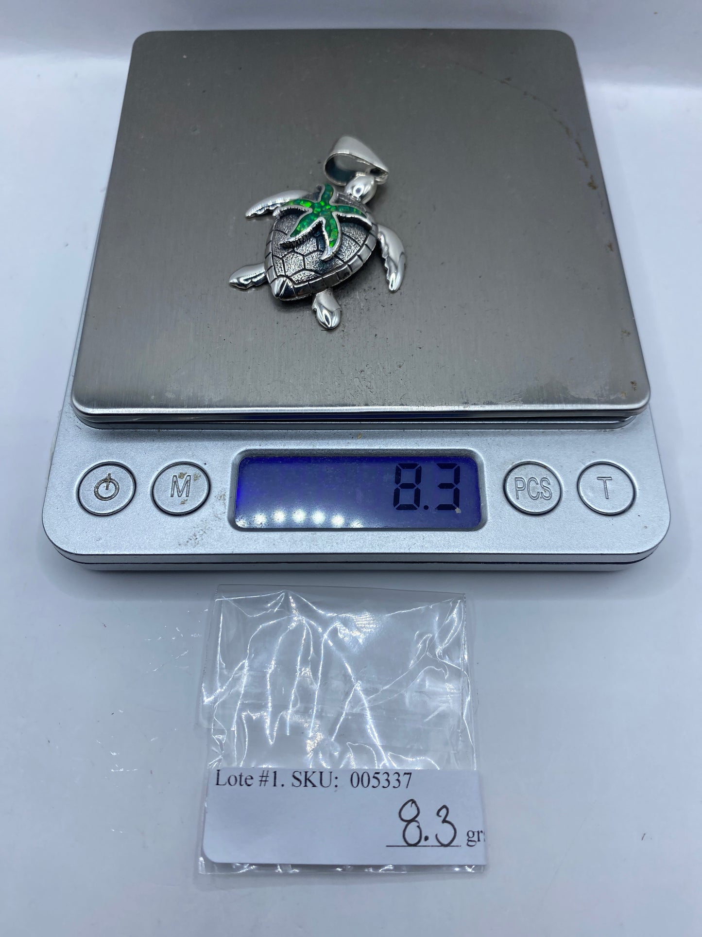Dije Tortuga Marina de Plata .950 con Ópalo de Fuego — foto 6