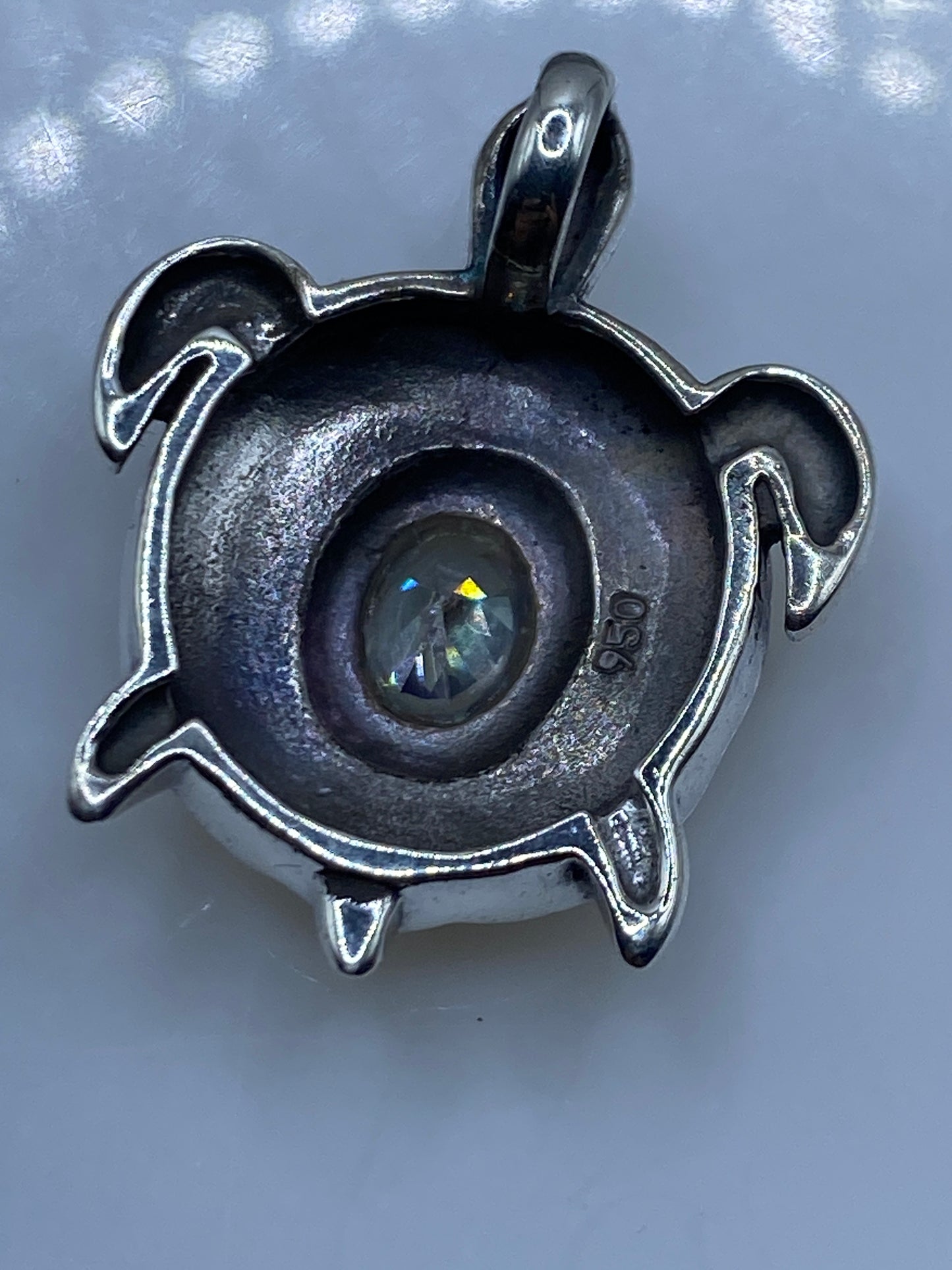 Dije Tortuga Plata .950 con Ópalo de Fuego — Taxco — foto 5