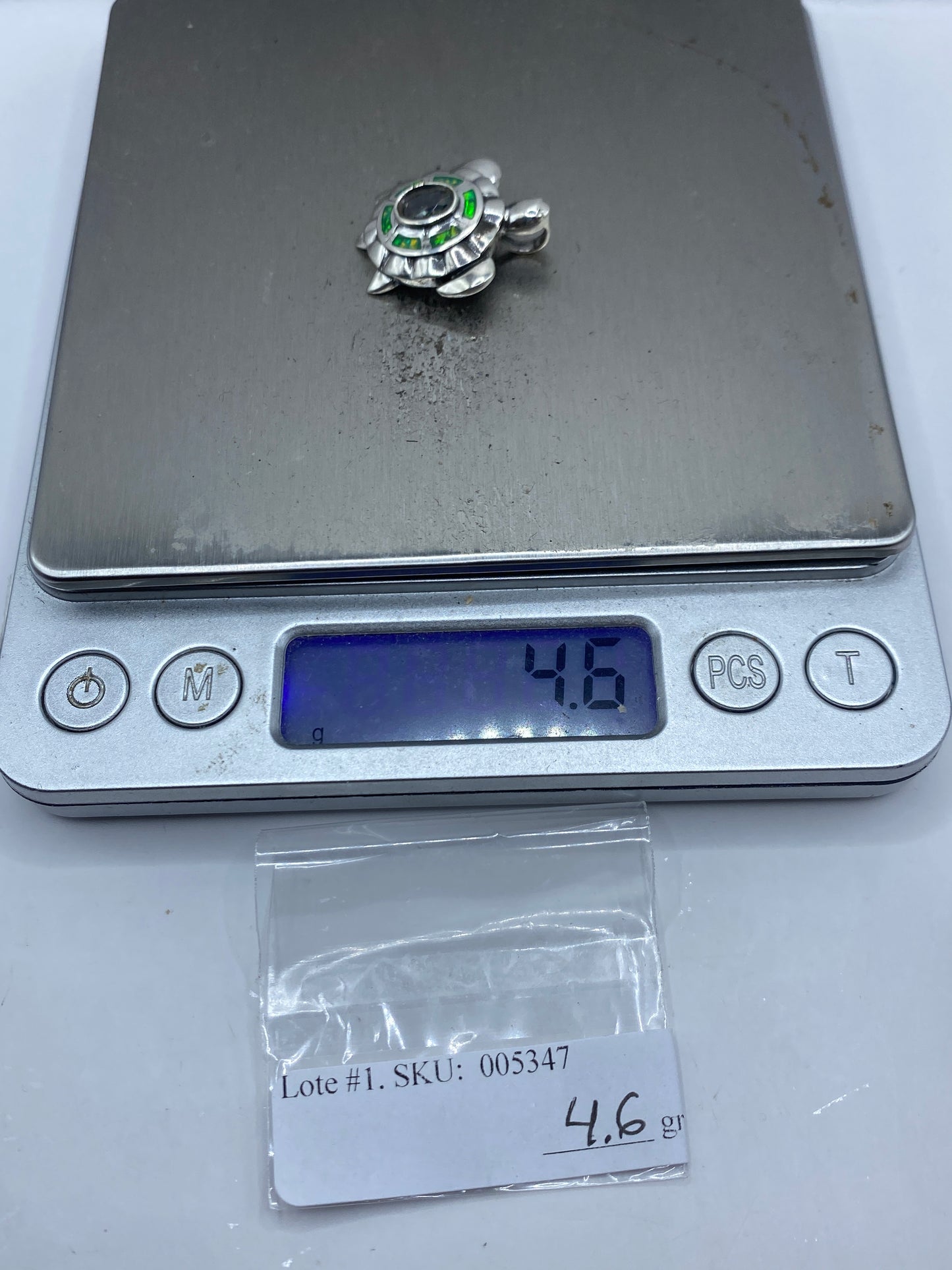 Dije Tortuga Plata .950 con Ópalo de Fuego — Taxco — foto 6