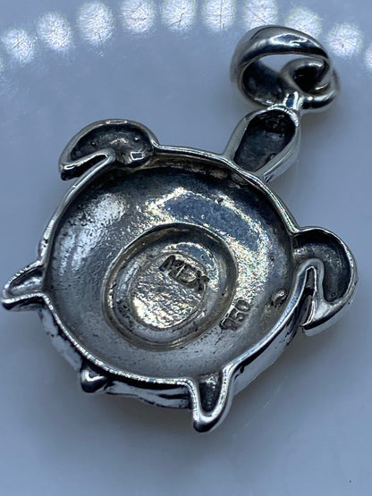 Dije Tortuga Plata .950 Ópalo de Fuego Azul — foto 5