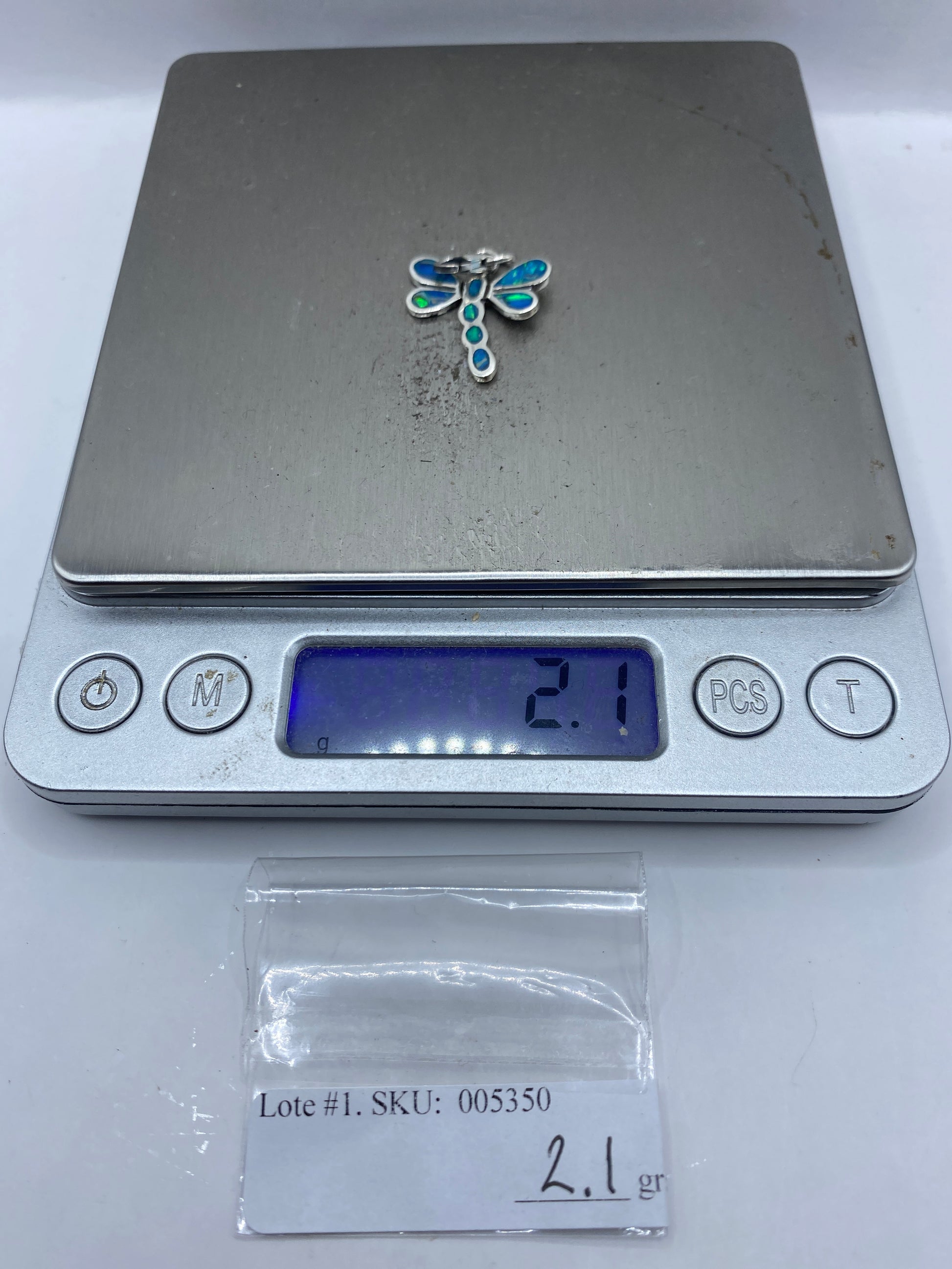 Dije Cruz Libélula Ópalo de Fuego Plata .950 — Taxco — foto 6