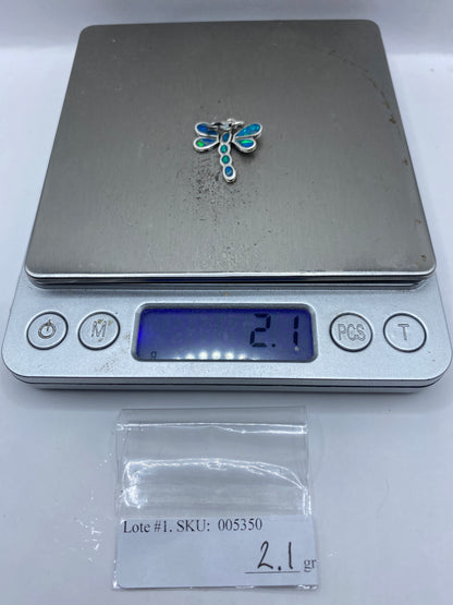 Dije Cruz Libélula Ópalo de Fuego Plata .950 — Taxco — foto 6