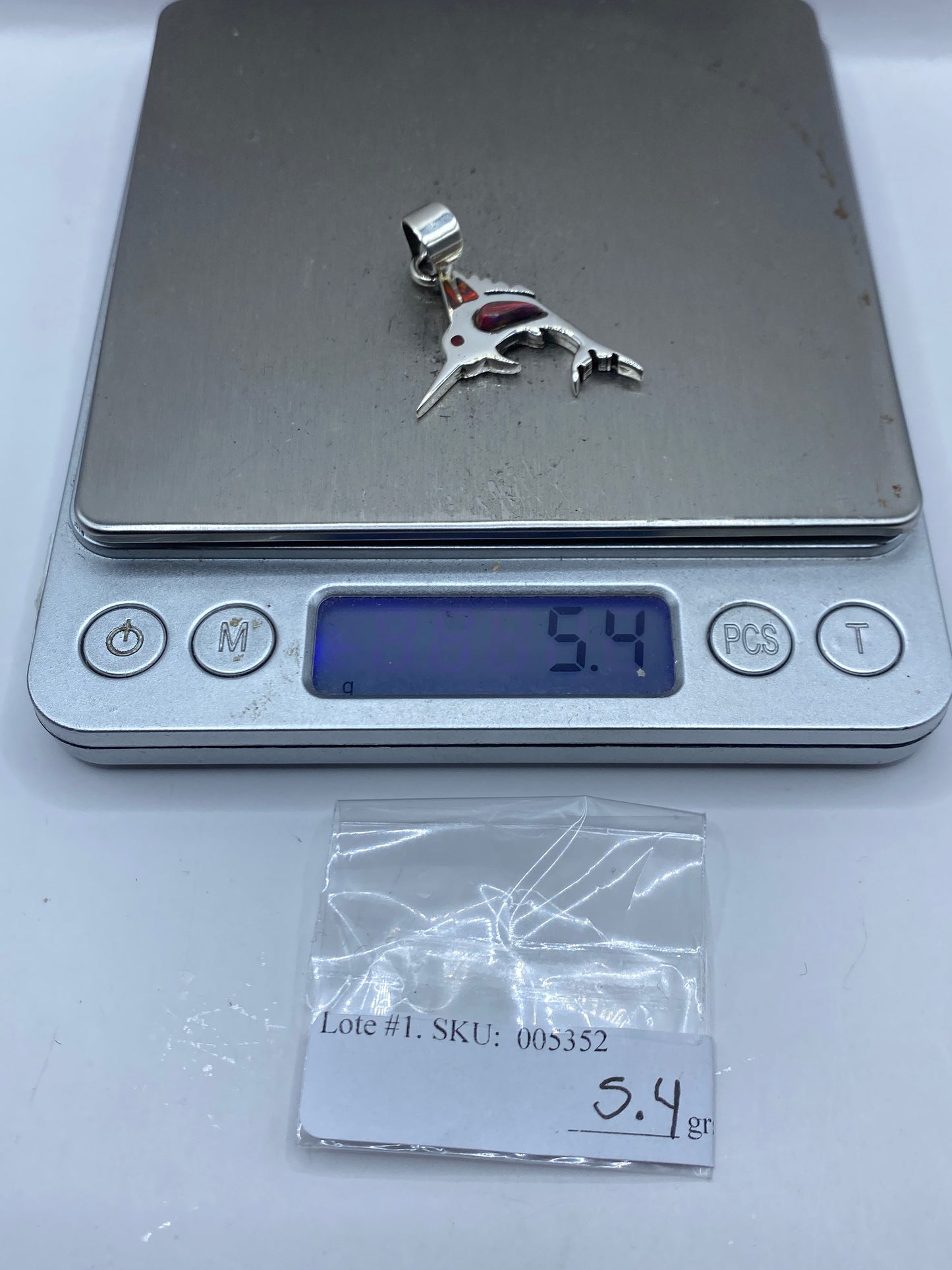 Dije Tiburón Plata .950 Ópalo de Fuego — Taxco — foto 5