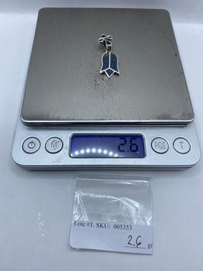 Dije Campana Plata .925 con Piedra Azul — Taxco — foto 5