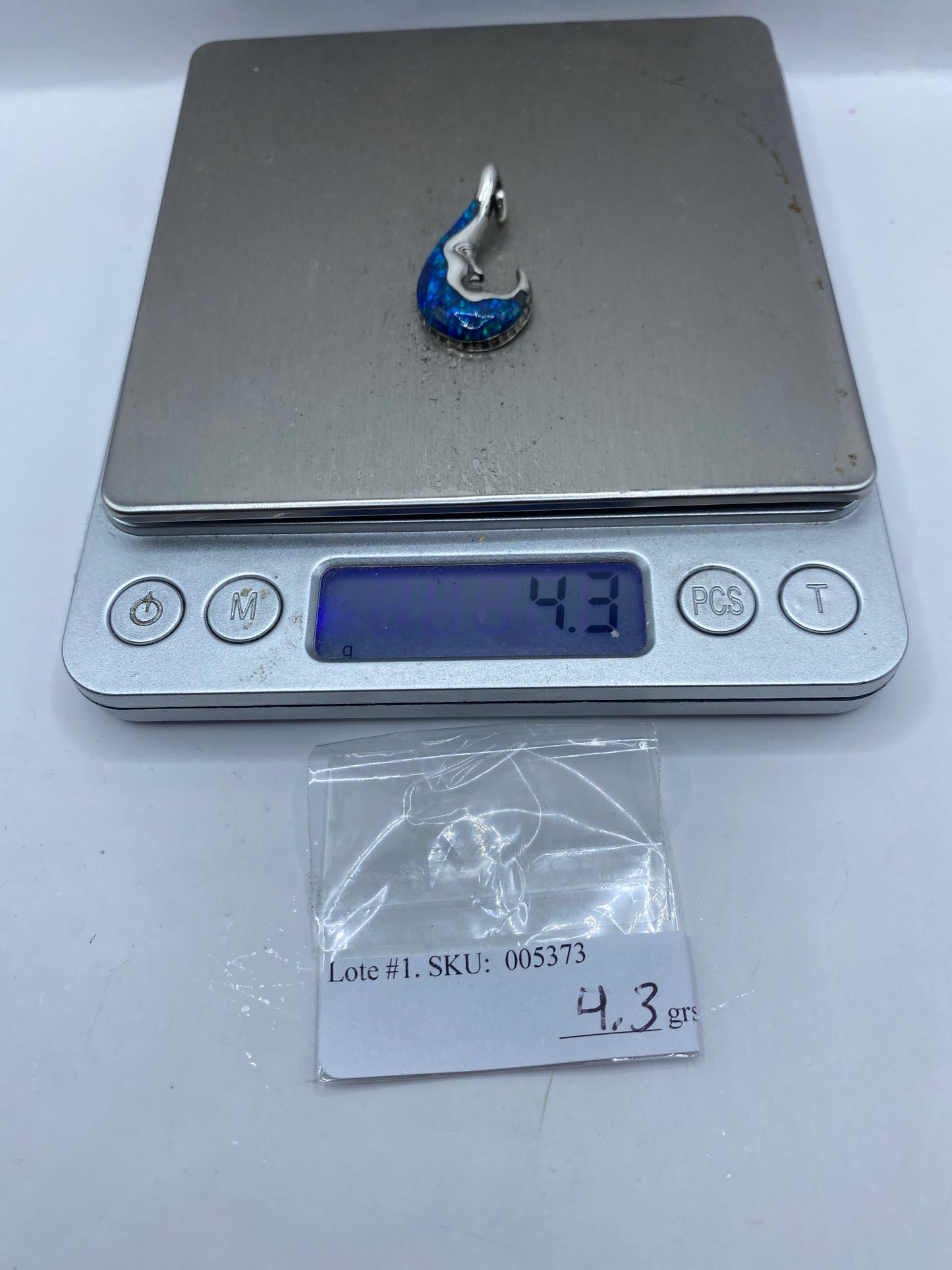 Dije Plata Luna Ópalo de Fuego — Taxco .950 — foto 6
