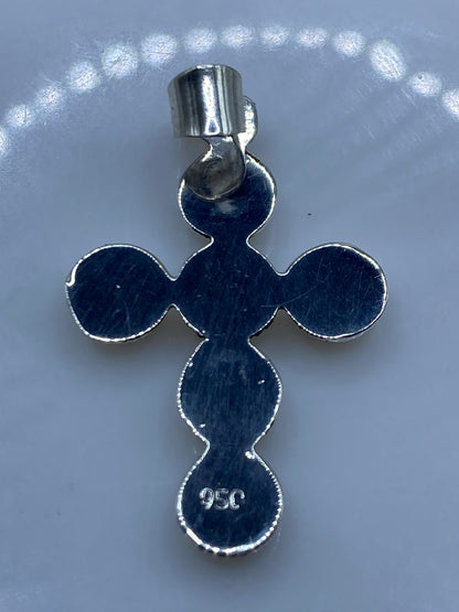 Cruz de Plata .950 con Ópalo de Fuego Azul — Taxco — foto 5