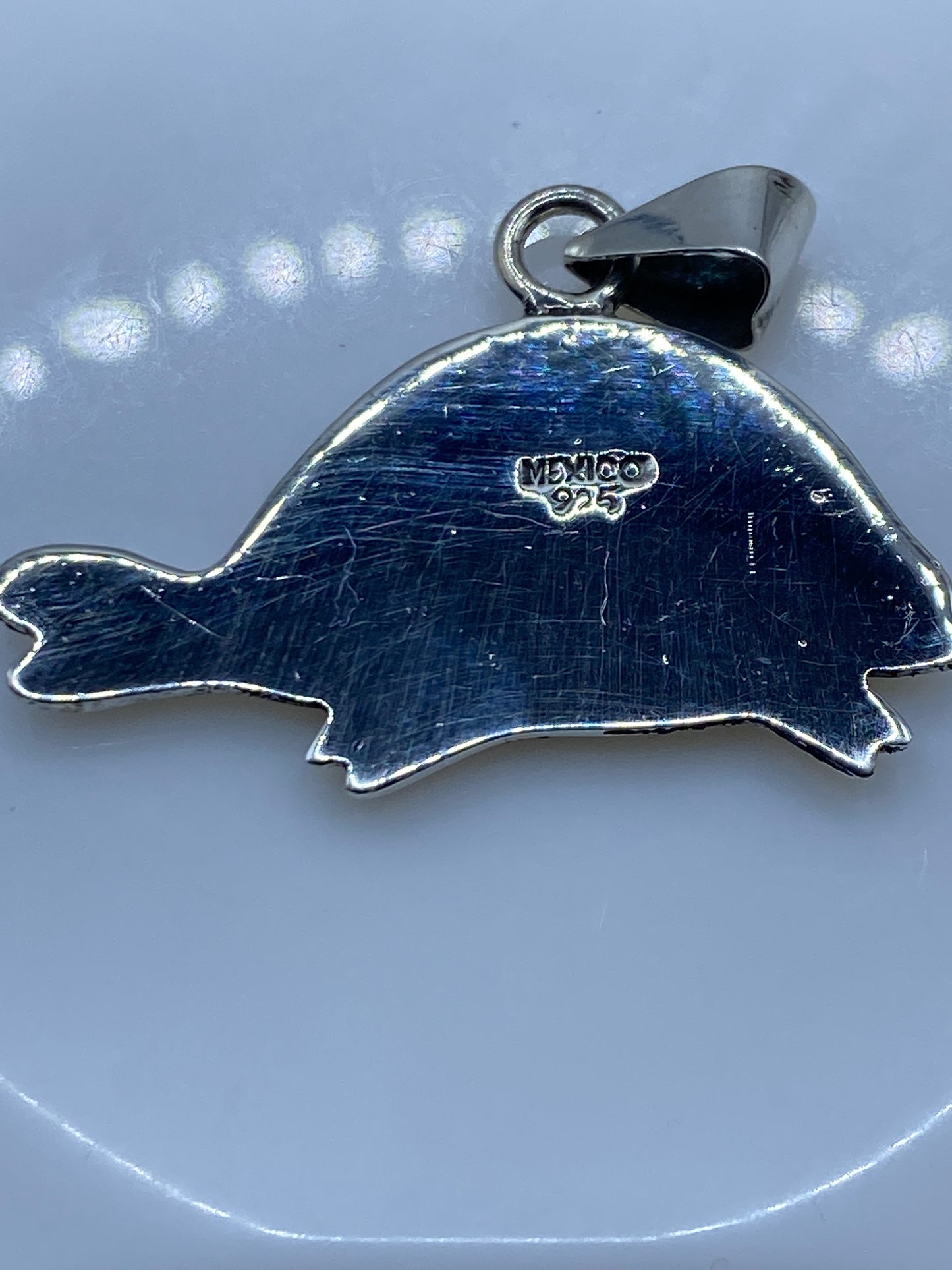 Dije de Tortuga Plata .925 con Ópalo de Fuego — foto 5
