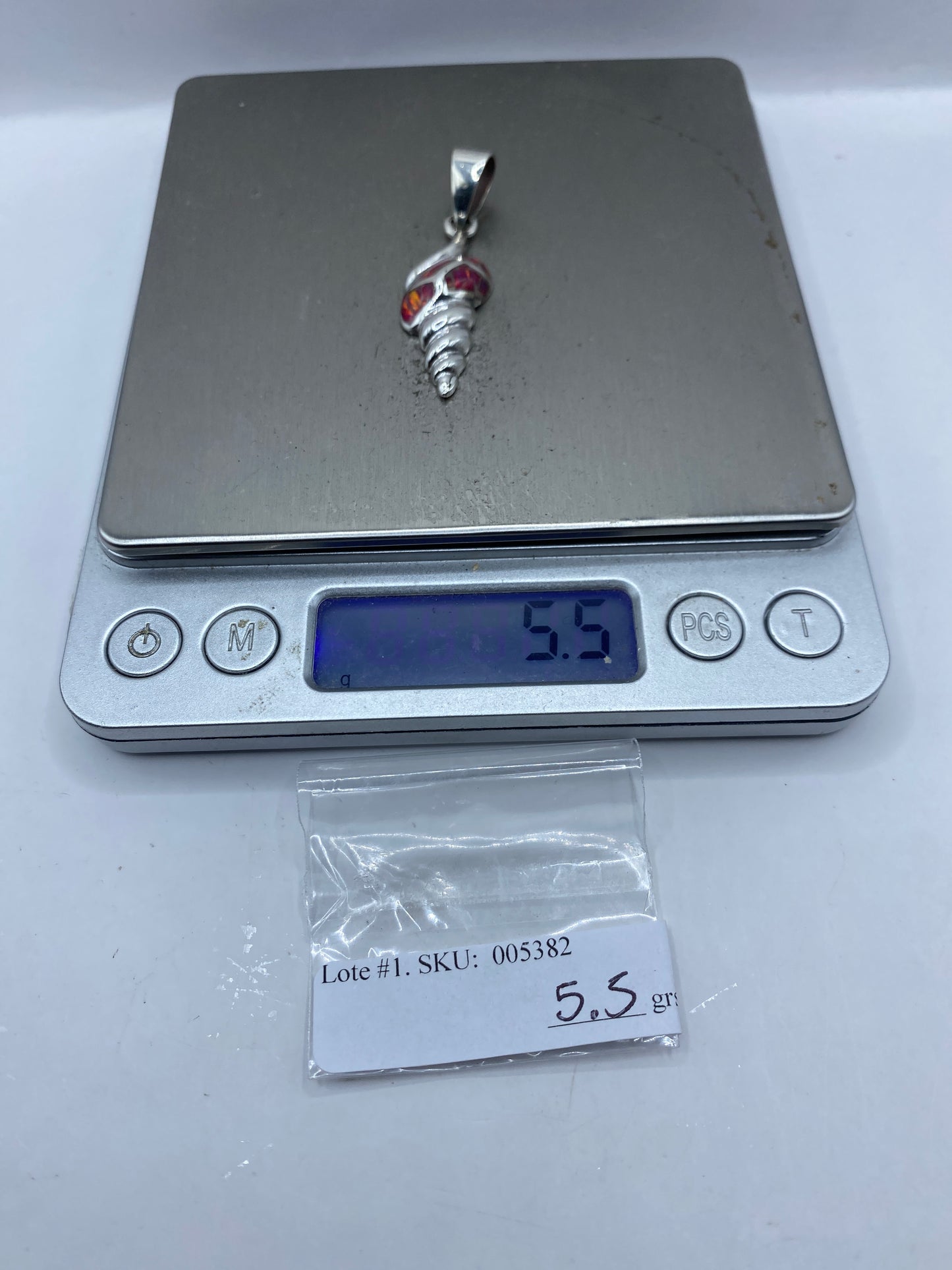 Dije de Plata Ópalo de Fuego Rojo — Taxco .950 — foto 6