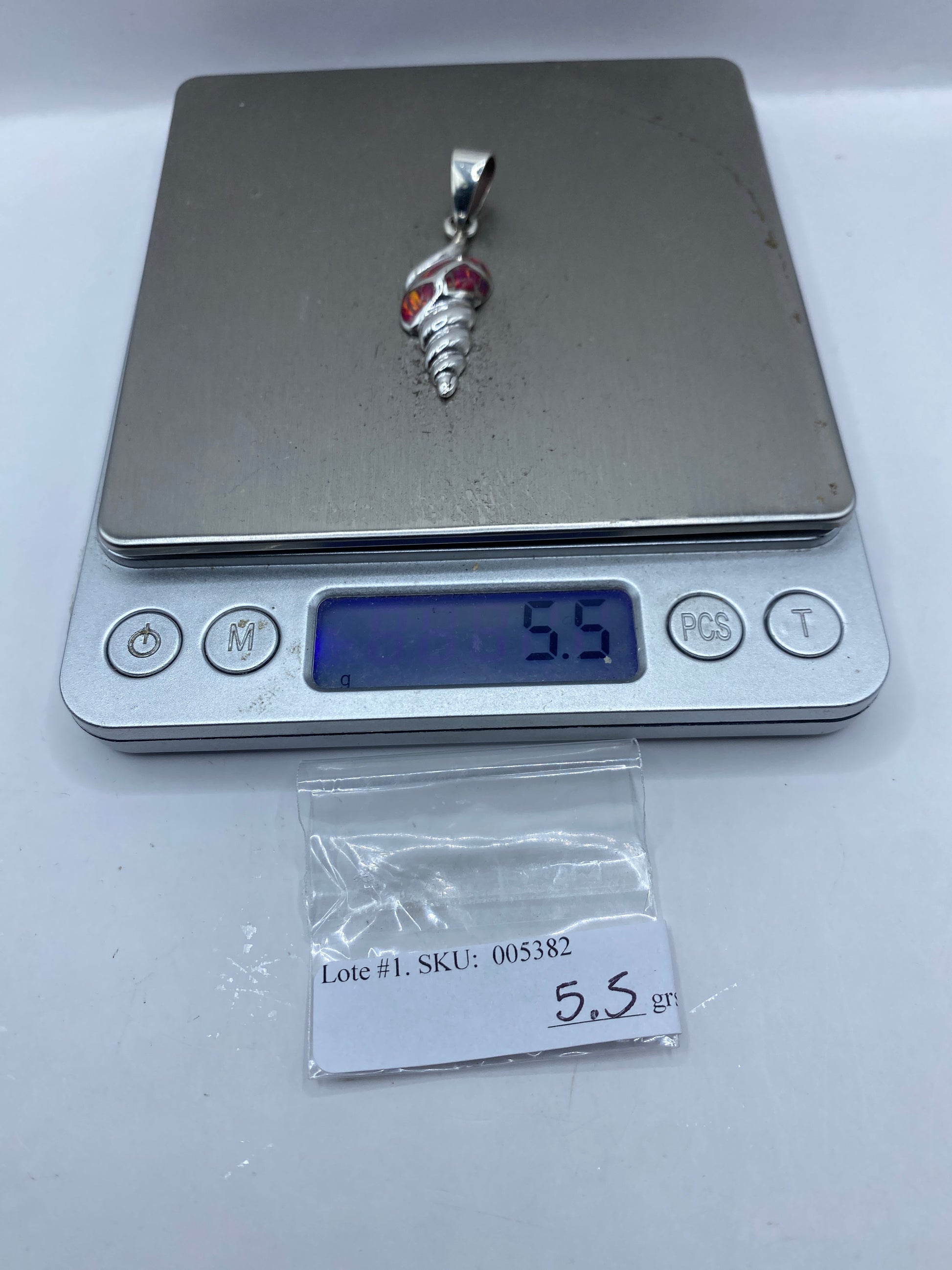 Dije de Plata Ópalo de Fuego Rojo — Taxco .950 — foto 6