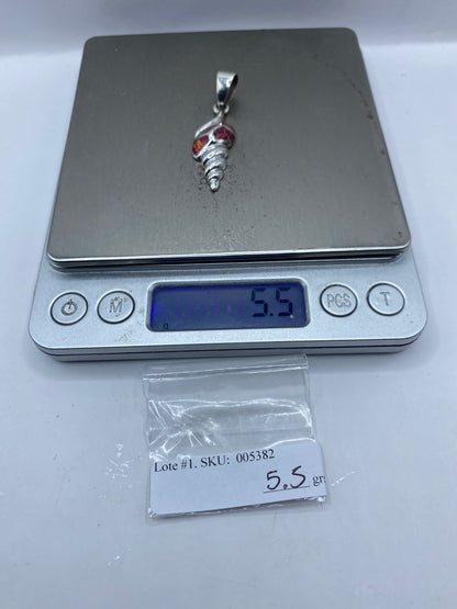 Dije de Plata Ópalo de Fuego Rojo — Taxco .950 — foto 6
