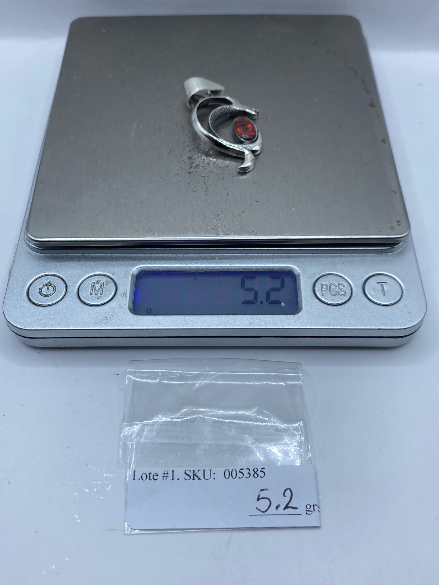 Dije Serpiente Ópalo de Fuego — Plata .950 Taxco — foto 6