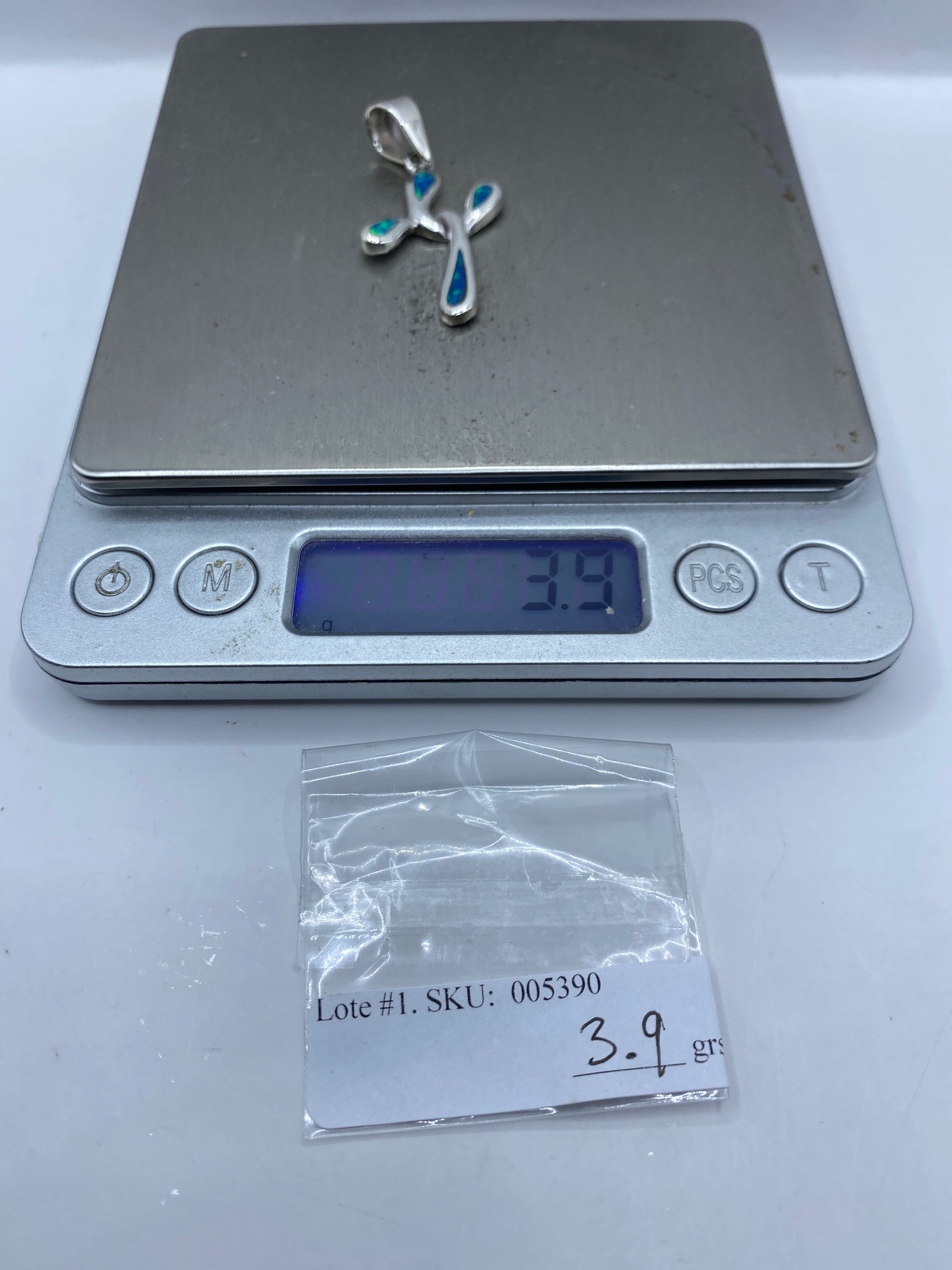 Dije Cruz de Plata con Opalo de Fuego — Taxco .950 — foto 6