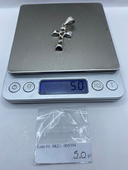 Cruz Dije Plata .950 con Ópalo de Fuego — Taxco — foto 6