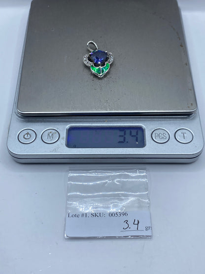 Dije de Plata Ópalo de Fuego Verde — Taxco .925 — foto 5