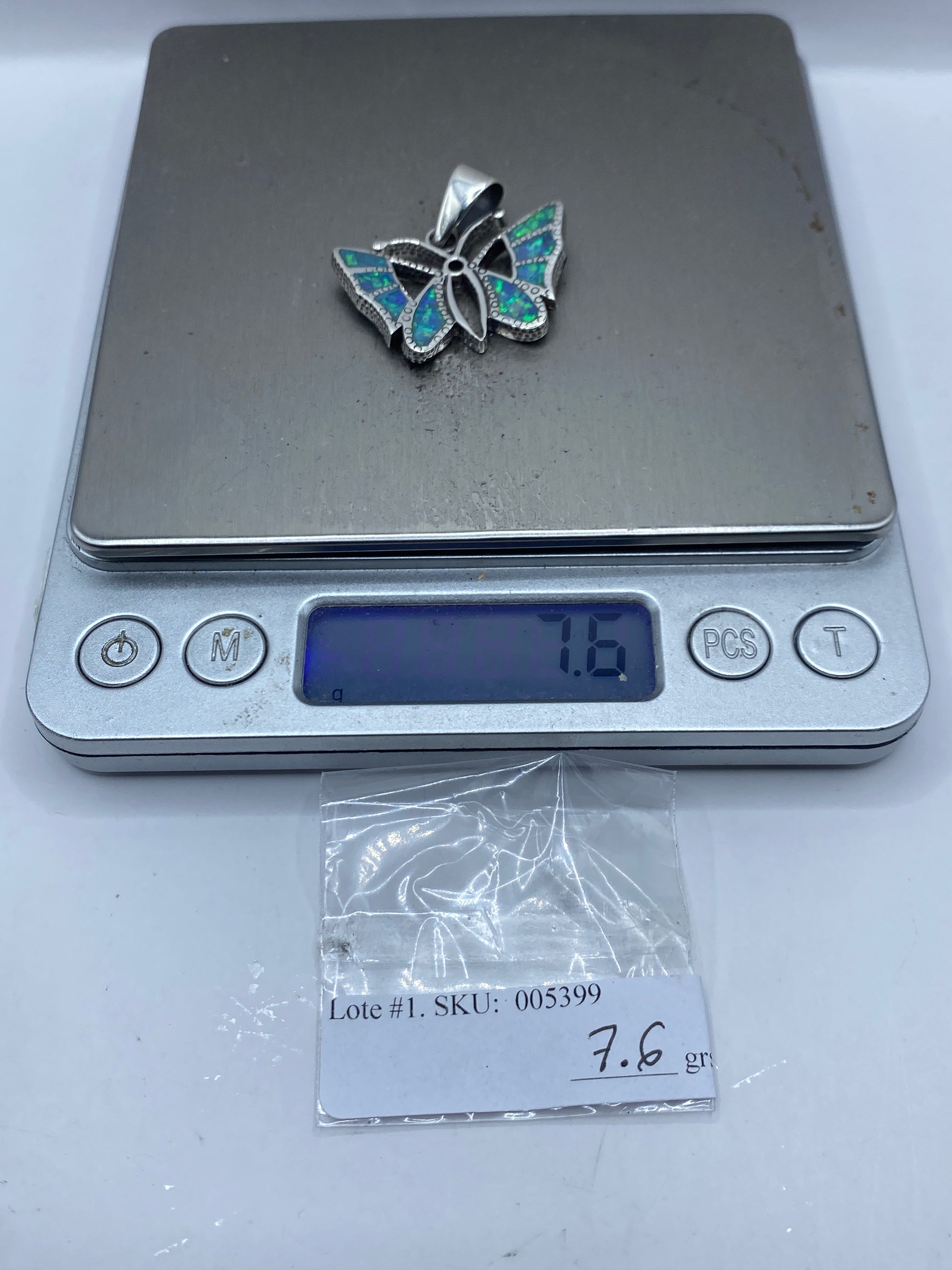 Dije Mariposa Plata .950 Ópalo de Fuego — Taxco — foto 6