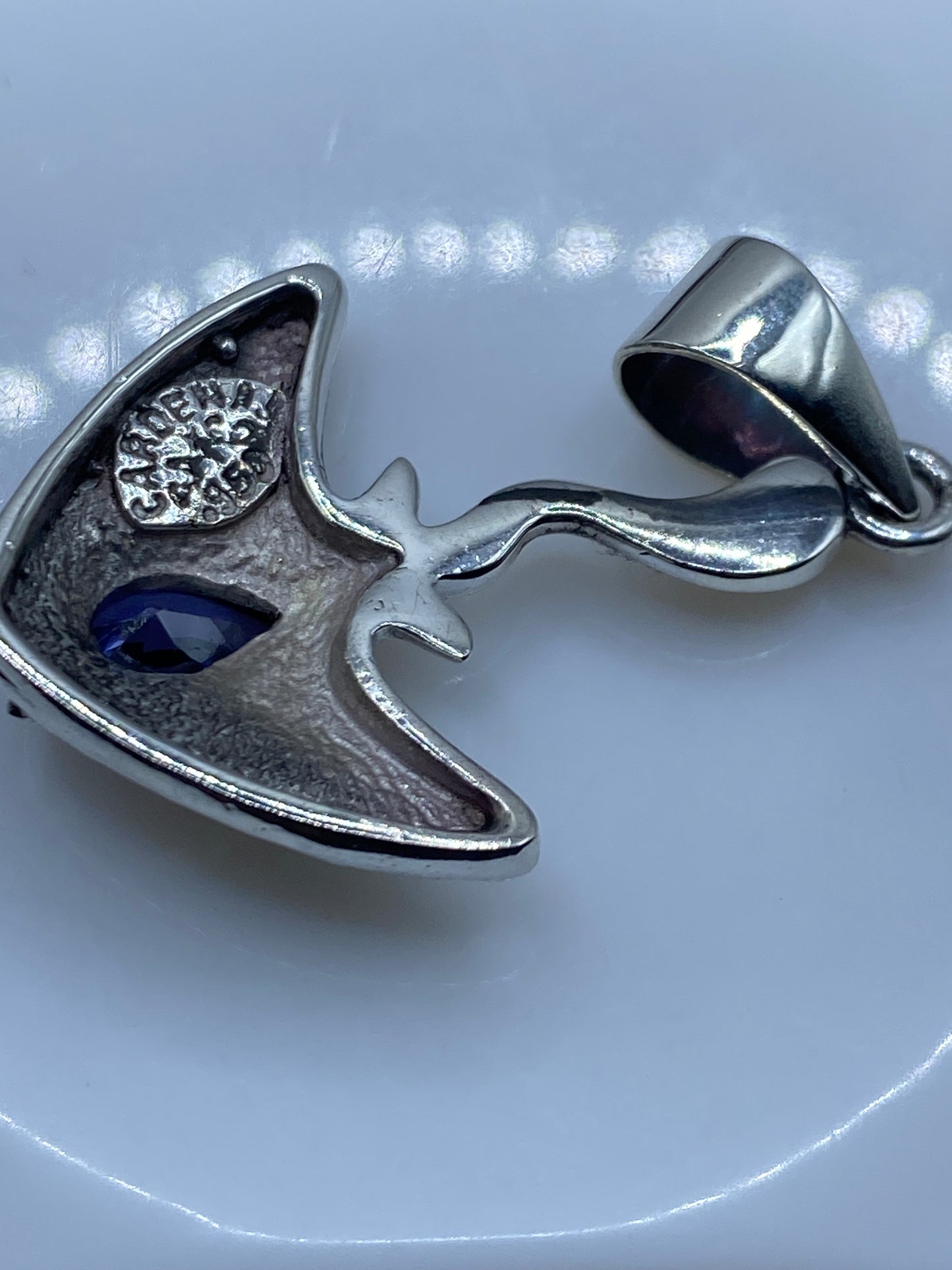Dije Ópal de Fuego Azul en Plata .950 — Taxco — foto 5