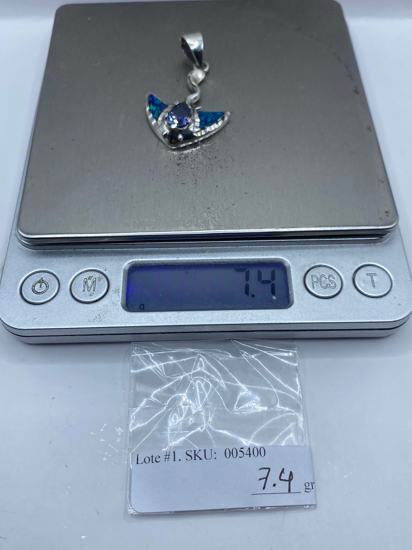 Dije Ópal de Fuego Azul en Plata .950 — Taxco — foto 6