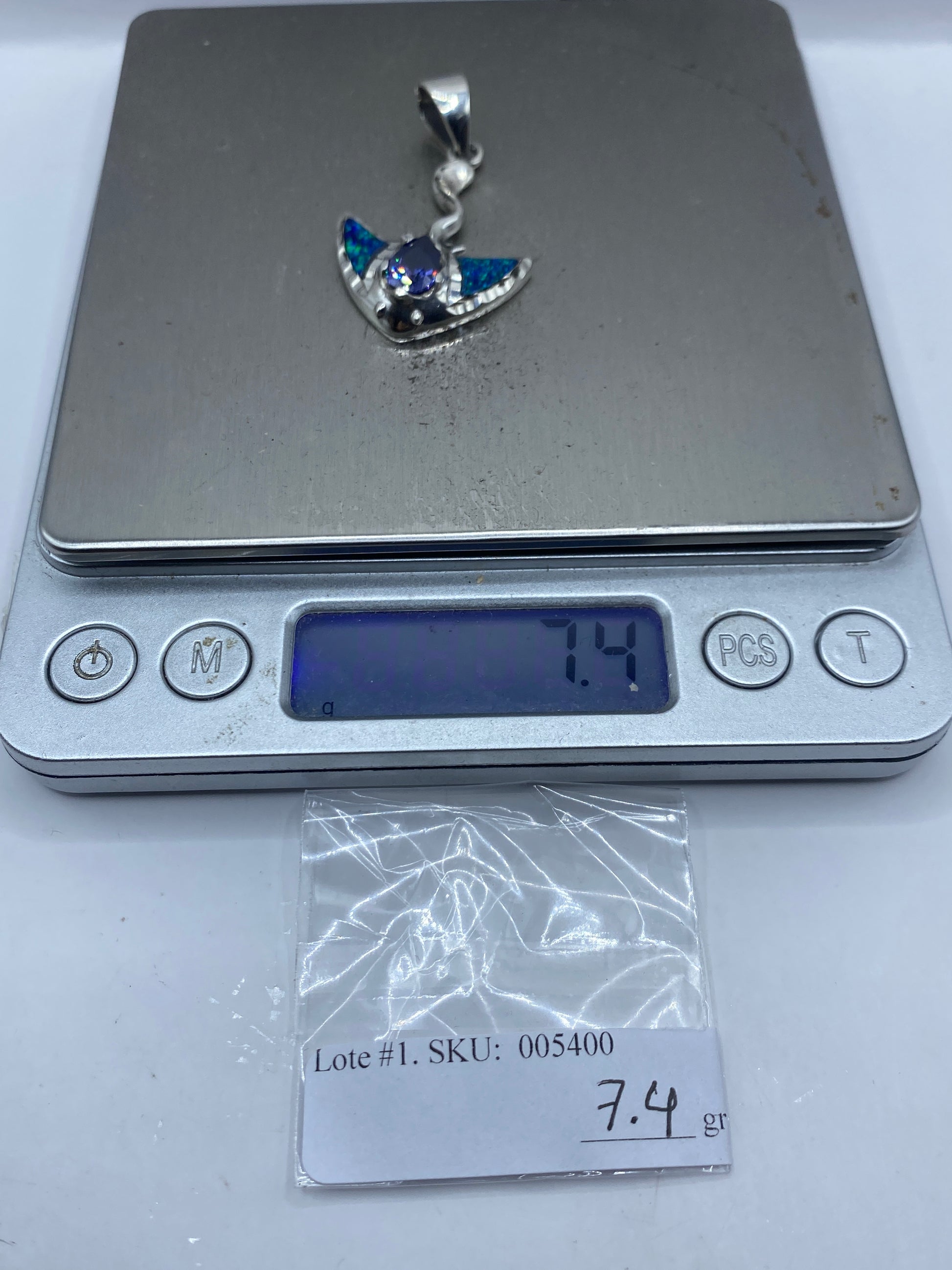 Dije Ópal de Fuego Azul en Plata .950 — Taxco — foto 6