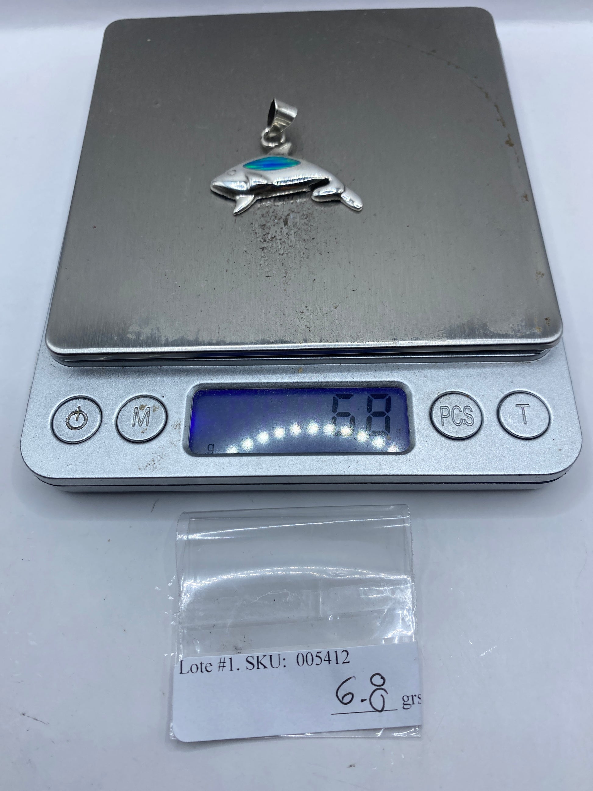 Dije Tiburón Plata .925 con Ópalo de Fuego — Taxco — foto 6
