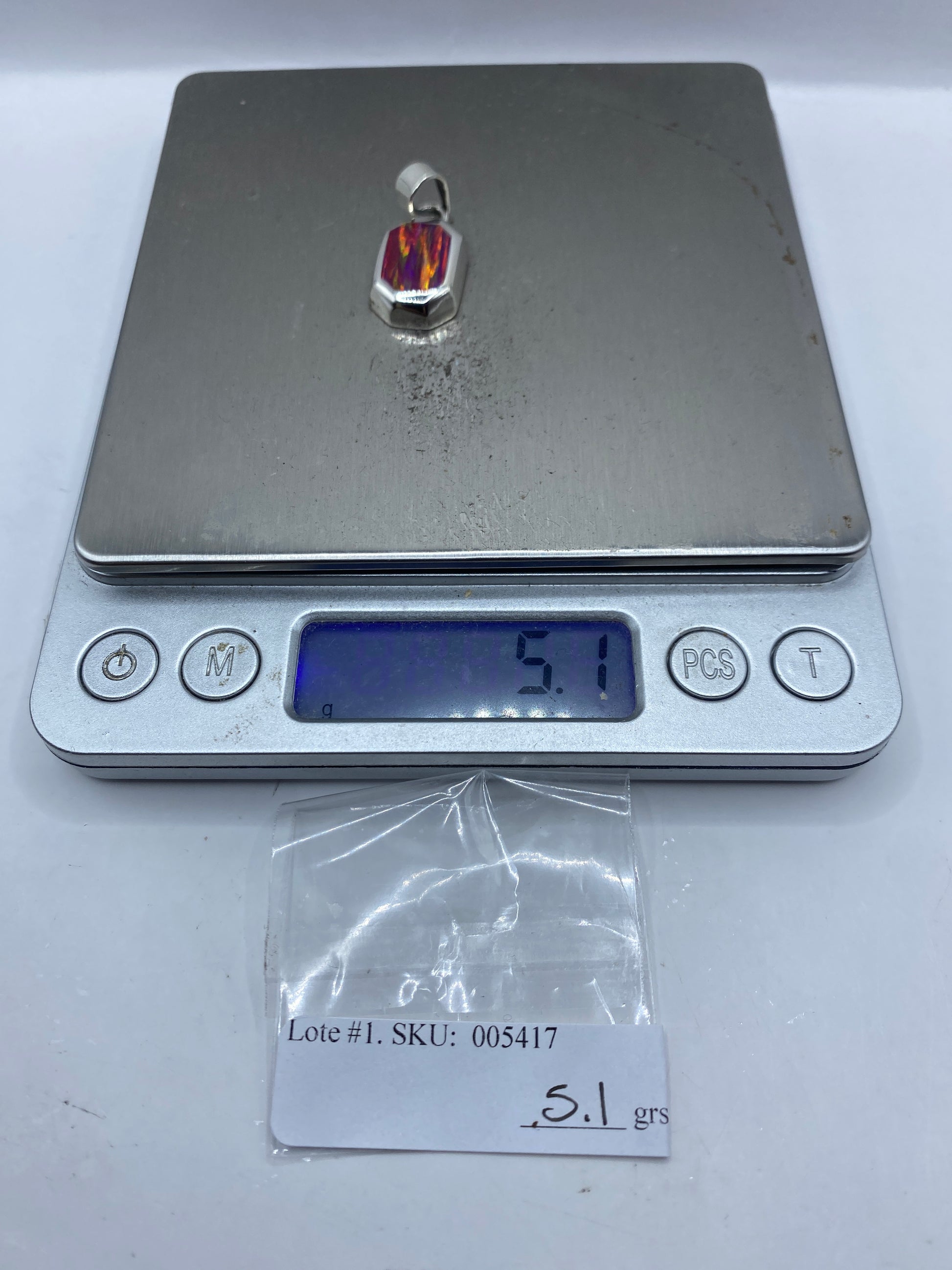 Dije Plata .950 Opalo de Fuego Rosa — Taxco — foto 6