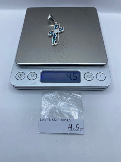 Dije Cruz Plata .950 con Ópalo de Fuego — Taxco — foto 6